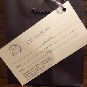Rivercity Pilates offers Gift Certificates for Pilates and Yoga