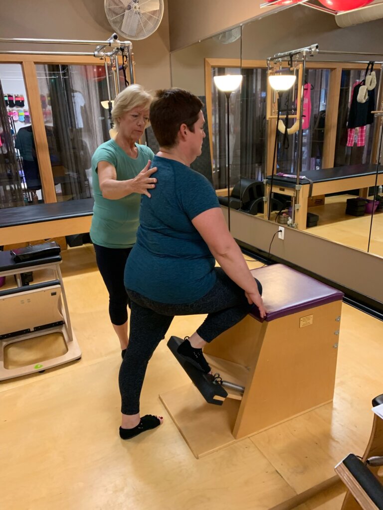 Students teaching other students in the Teach Inspired Pilates training program.   