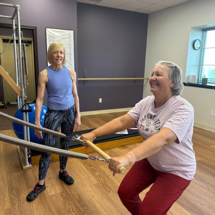Using the springboard during a personal training session